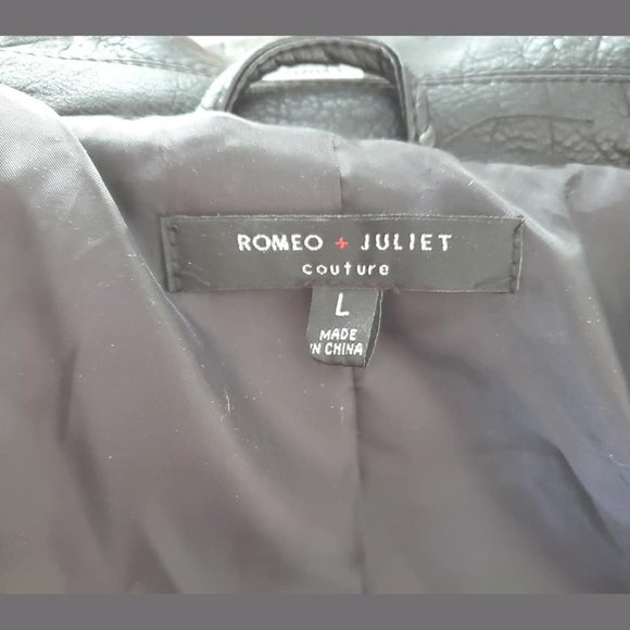 Romeo & Juliet Couture Faux Leather Moto Jacket - Picture 14 of 14